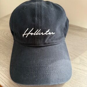 Hollister Black Dad Hat Baseball Cap Adjustable Logo Unisex